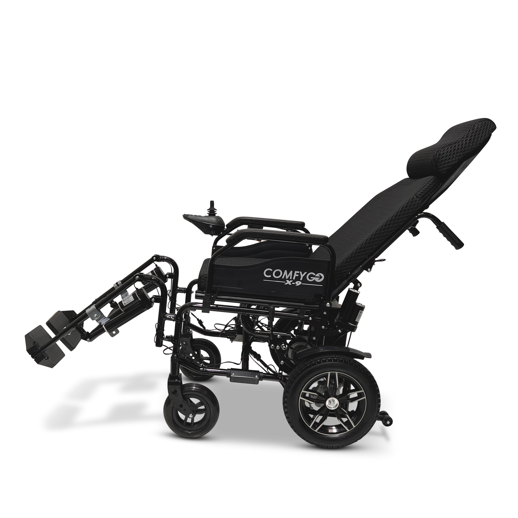ComfyGo Remote Controlled Electric Wheelchair with Automatic Reclining Backrest & Lifting Leg Rests - X-9