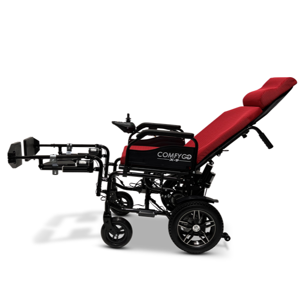 ComfyGo Remote Controlled Electric Wheelchair with Automatic Reclining Backrest & Lifting Leg Rests - X-9