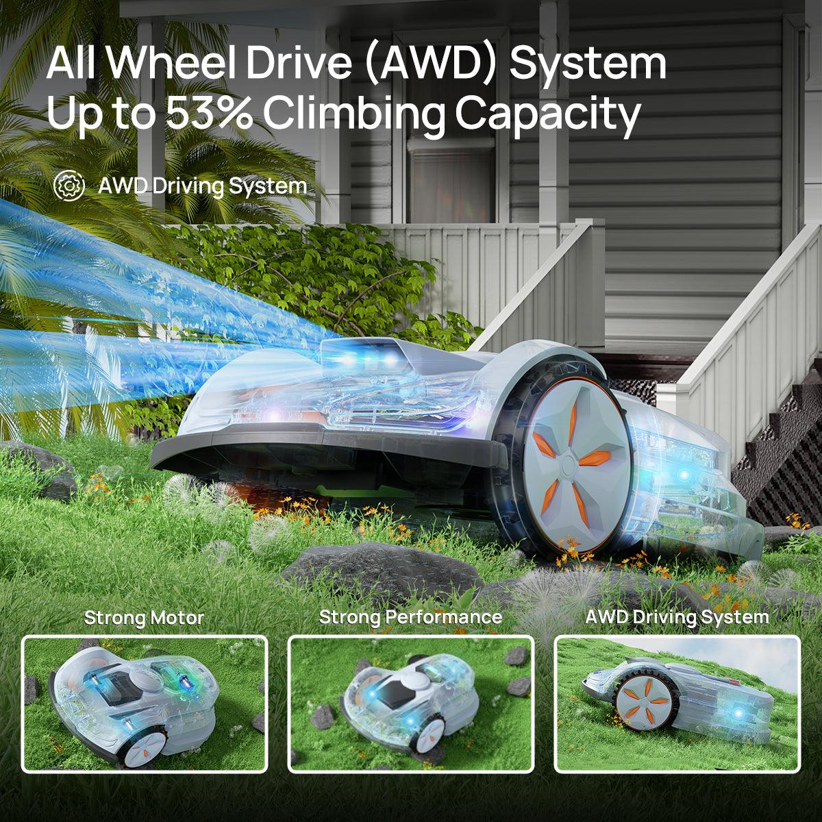 Sunseeker X7 Pro AWD Wireless Robot Lawn Mower | 3 Acre - X7 Pro
