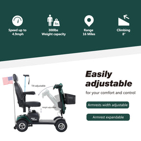 Metro Mobility Max Plus Full-Size 4-Wheel Mobility Scooter - W4295002X