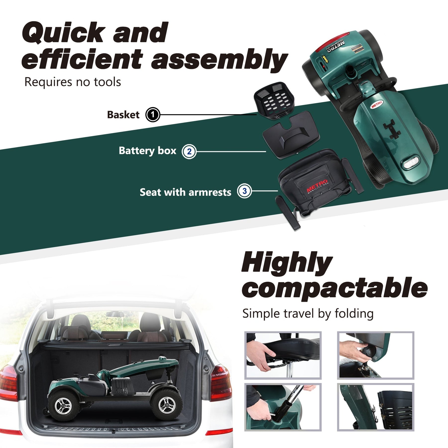 Metro Mobility Max Plus Full-Size 4-Wheel Mobility Scooter - W4295002X